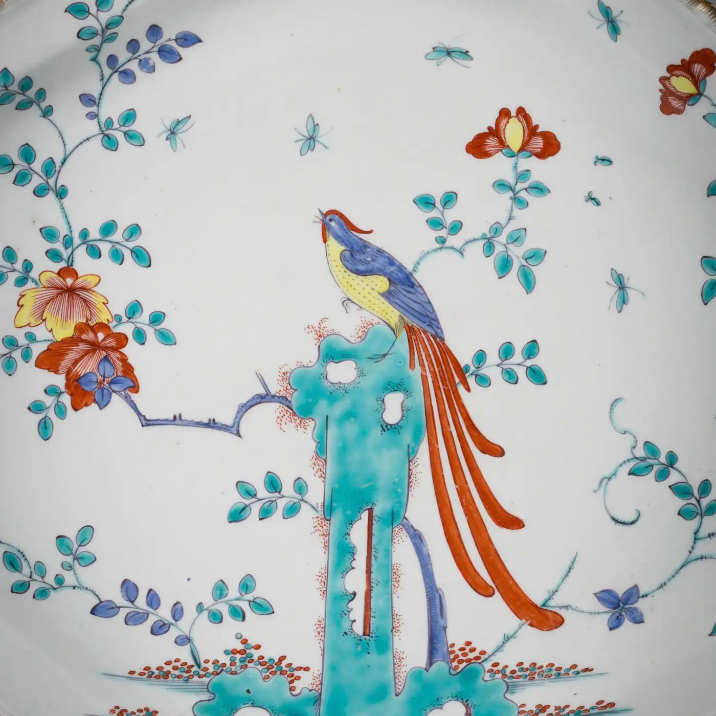 Fuente de Porcelana Inglesa Worcester, 1760