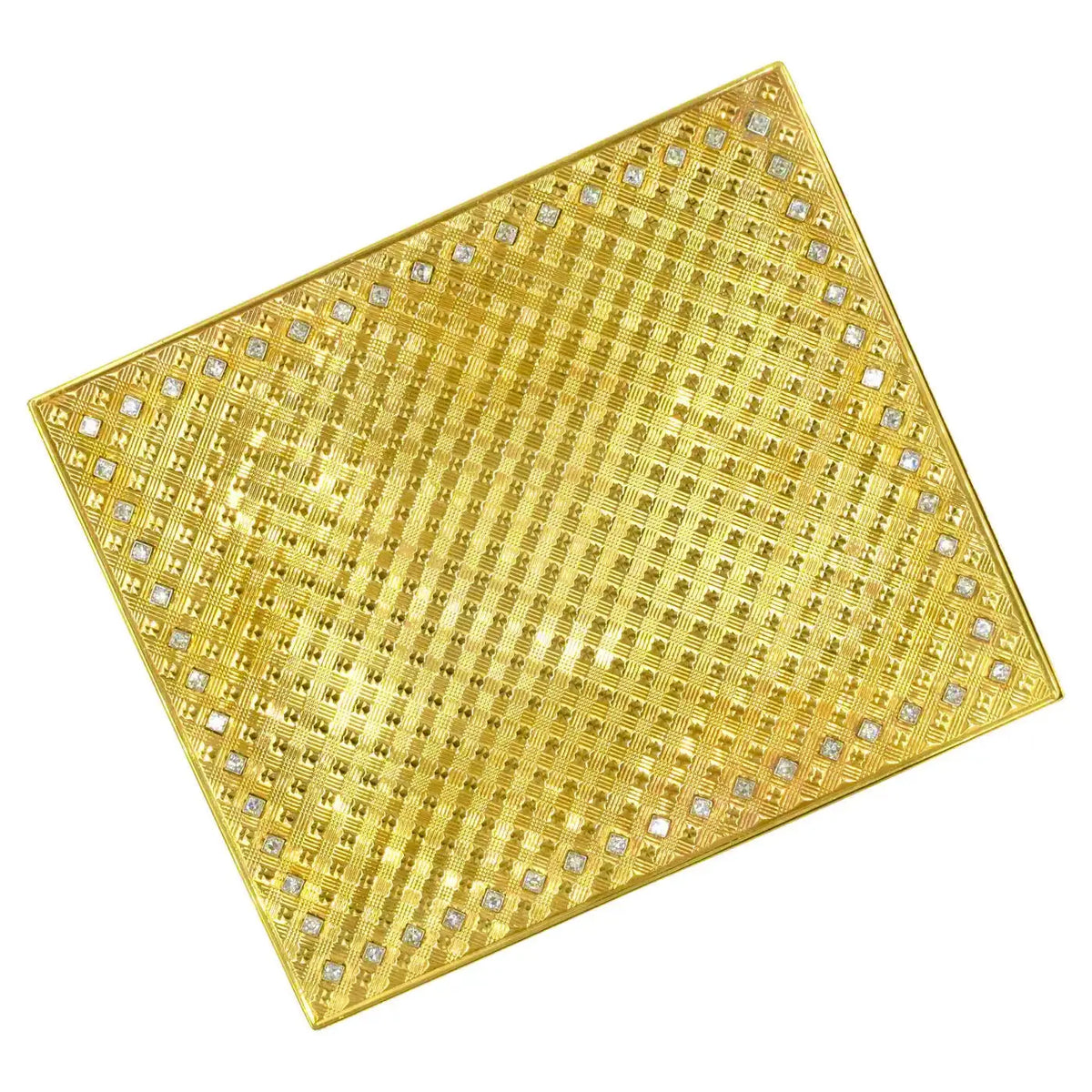 Van Cleef and Arpels Yellow Gold and Diamond Compact