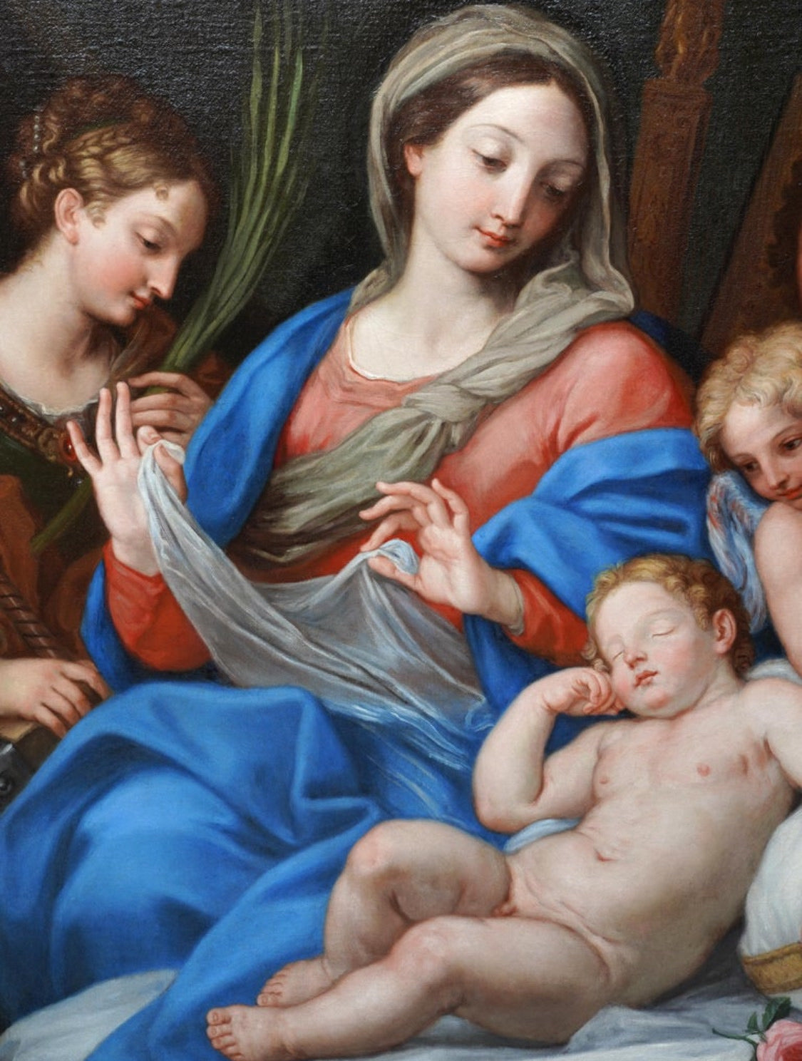 Giuseppe Bartolomeo Chiari. La Virgen y el Niño con Santa Catalina y Putti, 1684