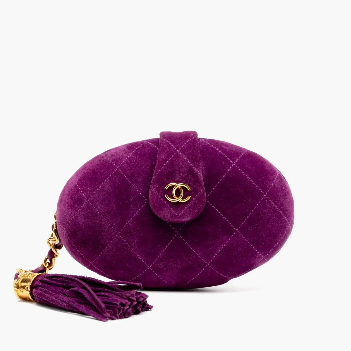Bolso Chanel de Mano de Ante Púrpura de 1994 – vista 2 de 5