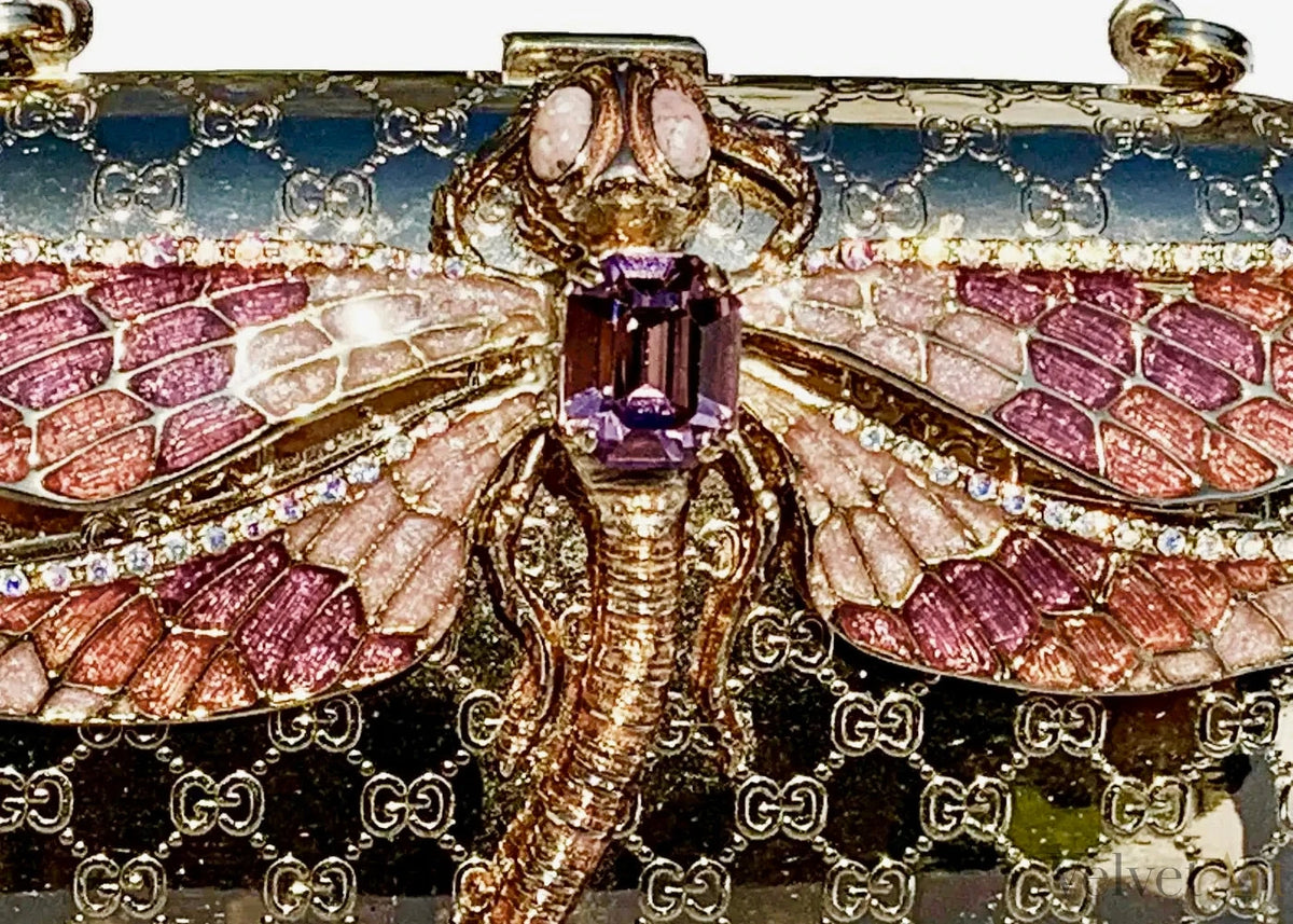 Tom Ford para Gucci Minaudiere Libélula Dorada Año 2000