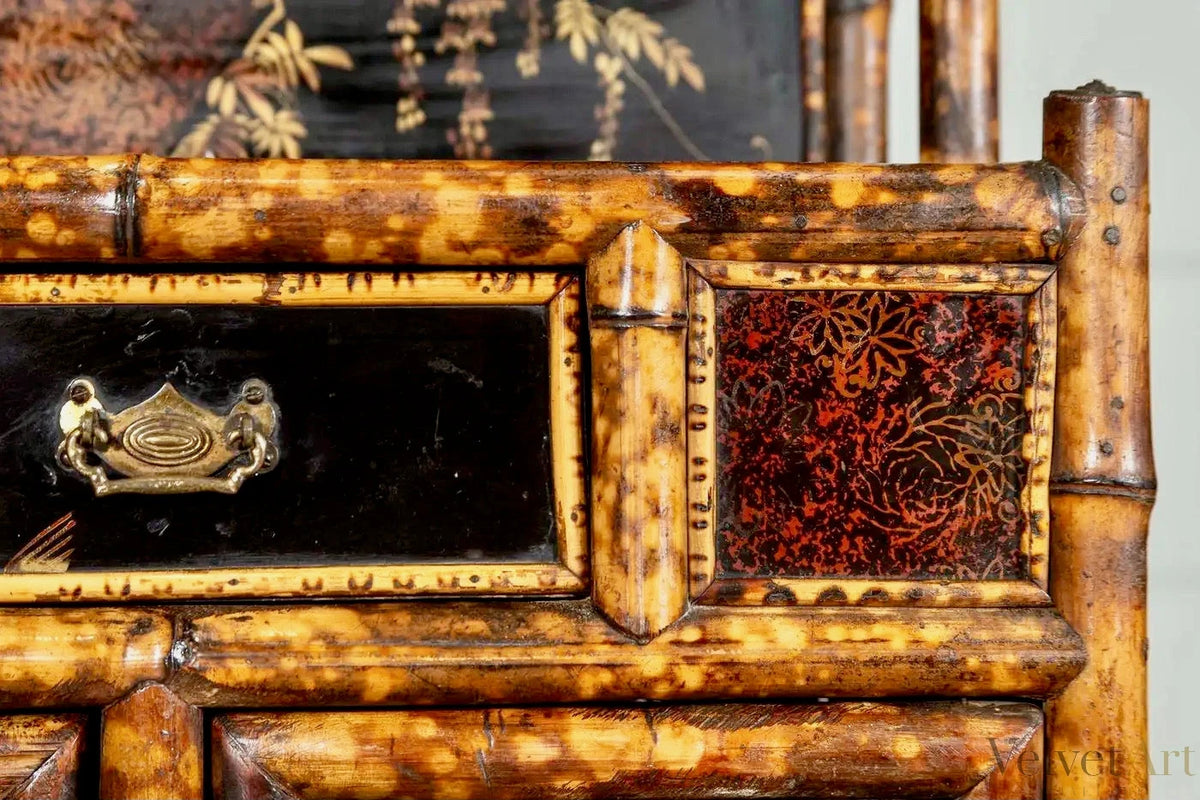 Gabinete esmaltado de bambú inglés, 1880 – vista 5 de 12