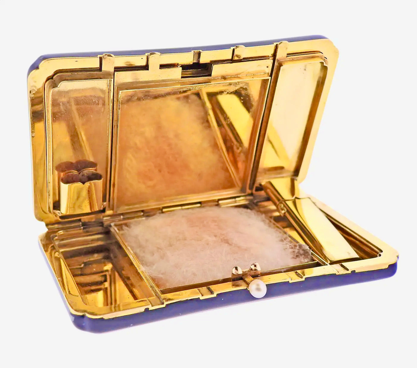 Neceser con Polvera | Oro y Perlas | Art Deco 1920