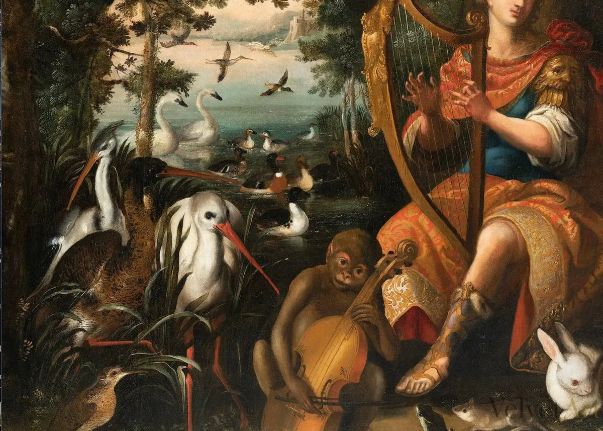 Pintura Flamenca Siglo XVII | “Orfeo y los Animales” | Círculo Jan Brueghel el Joven