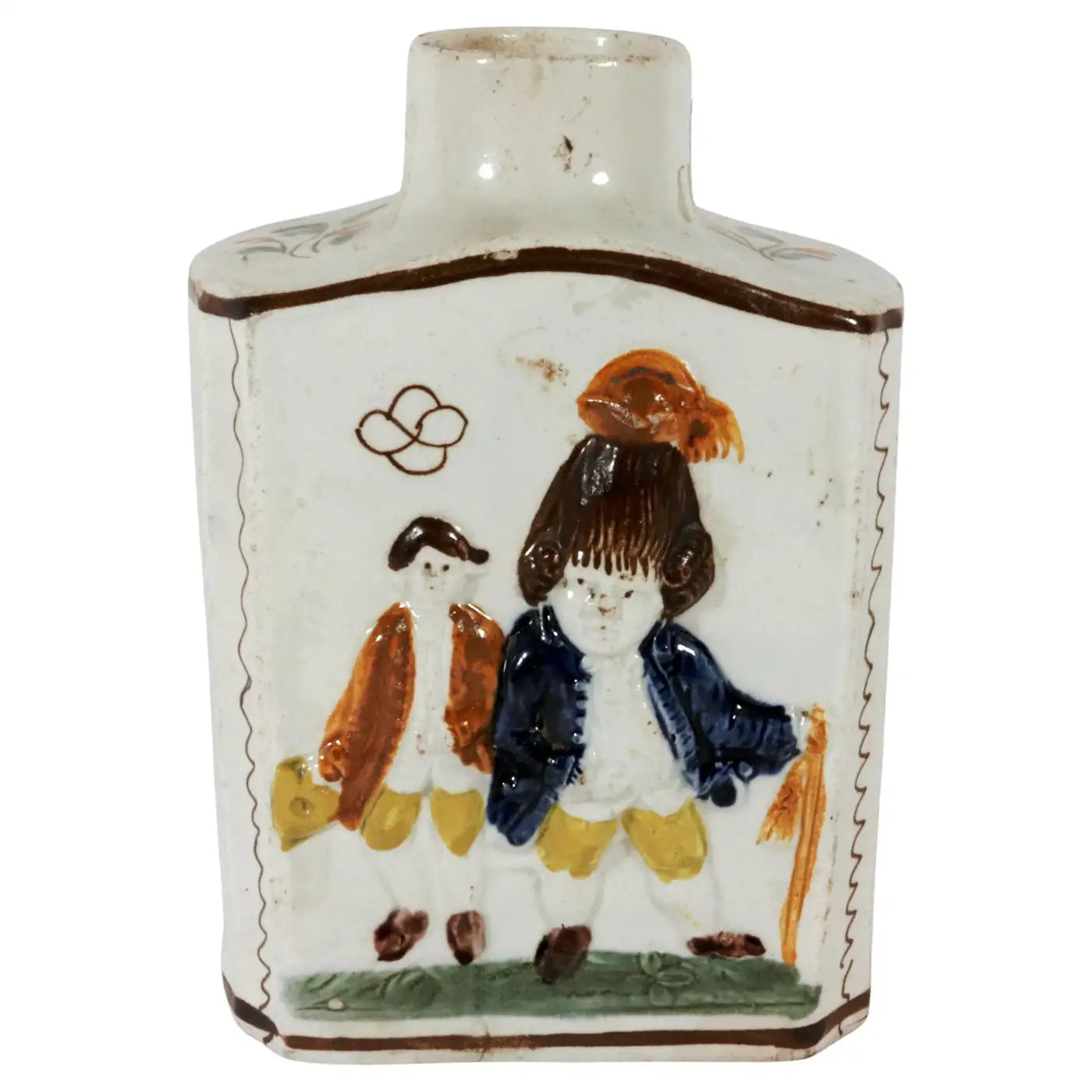 Bote de Té de Cerámica Escocesa de 1800