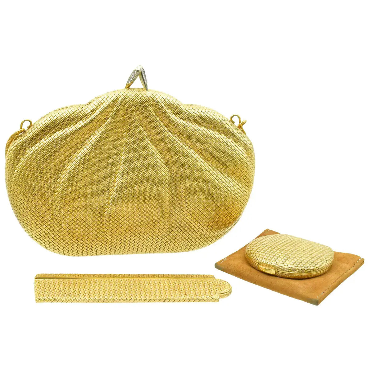 Bolso de Oro y Diamantes con Peine y Polvera | Piaget 1950