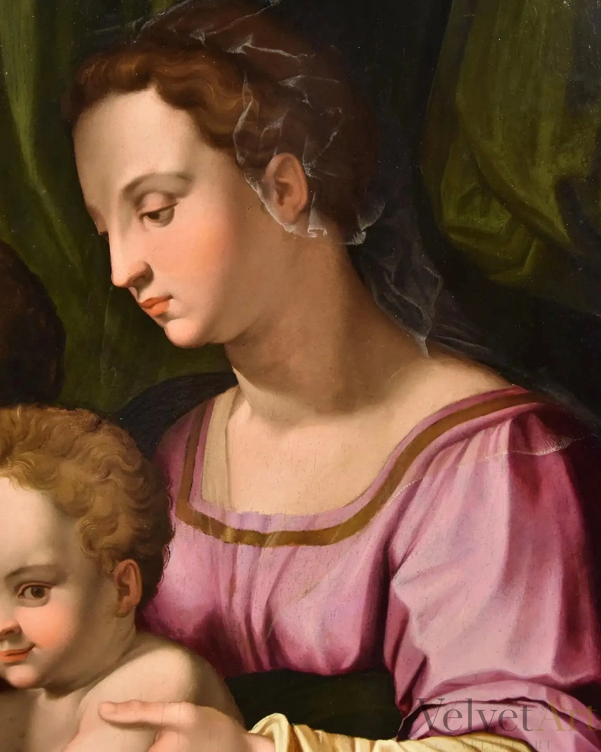 Círculo de Bronzino | " La Sagrada Familia con San Juanito" | Siglo XVI