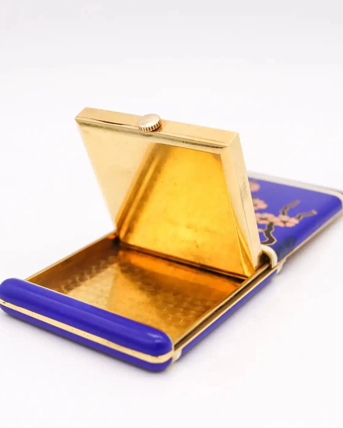 Reloj de Viaje Esmaltado | Cress Arrow Co. | Japonismo | Art Deco 1925