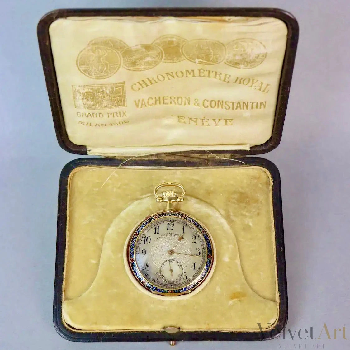 Vacheron Constantin Esmaltado, Reloj de Bolsillo de Oro – vista 2 de 7