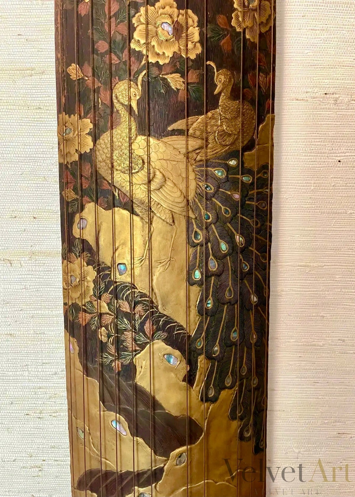Koto Japonés del Periodo Meiji con Laca Maki-e