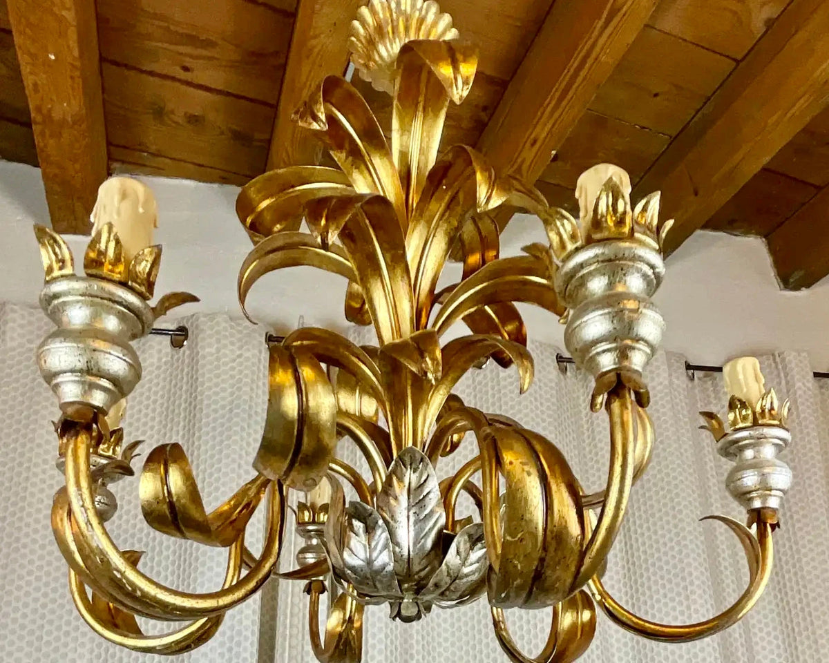 Lámpara de Araña Francesa Estilo Maison Jansen