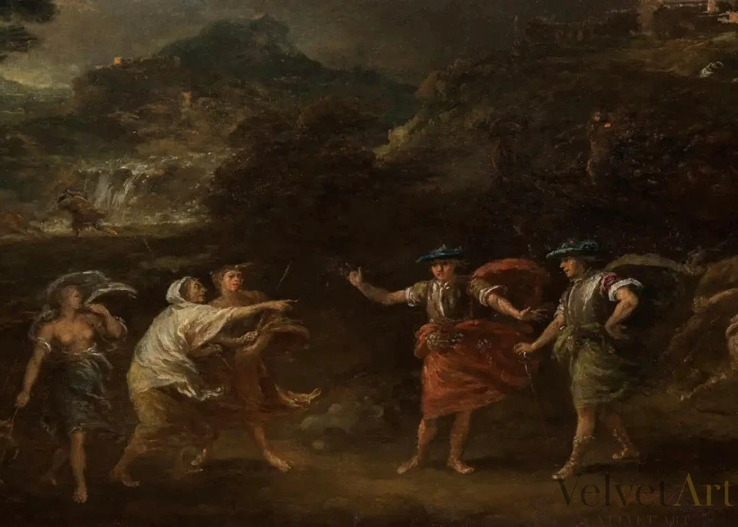 Francesco Zuccarelli | Macbeth y las Tres Brujas | Pintura sobre Tabla | 1760