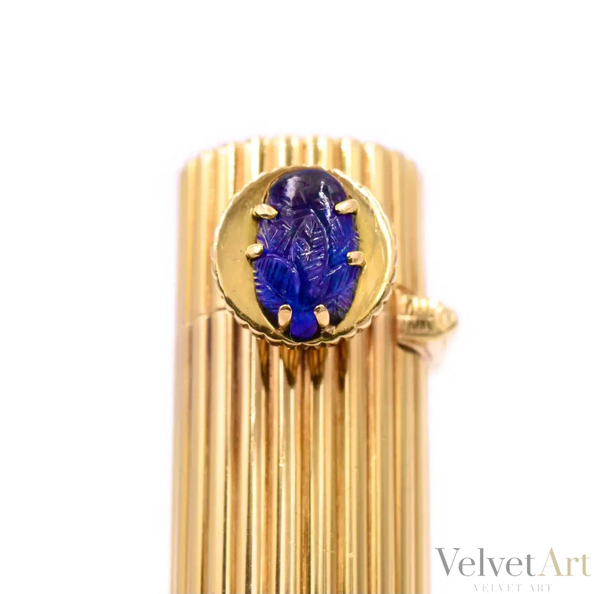 Cartier, Porta-Barra de Labios de Oro, Rubí y Zafiro de 1950 – vista 5 de 6