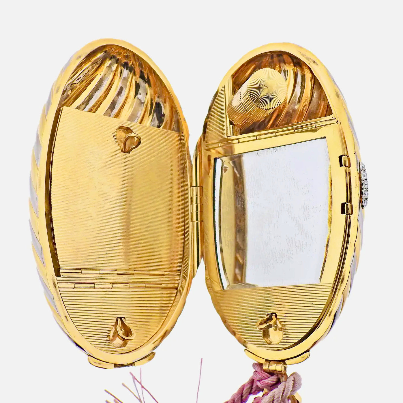 Estuche de Maquillaje | Oro, Diamantes y Seda | Bvlgari | Italia | Siglo XX |