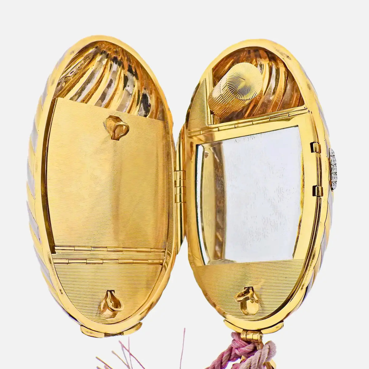 Estuche de Maquillaje | Oro, Diamantes y Seda | Bvlgari | Italia | Siglo XX |