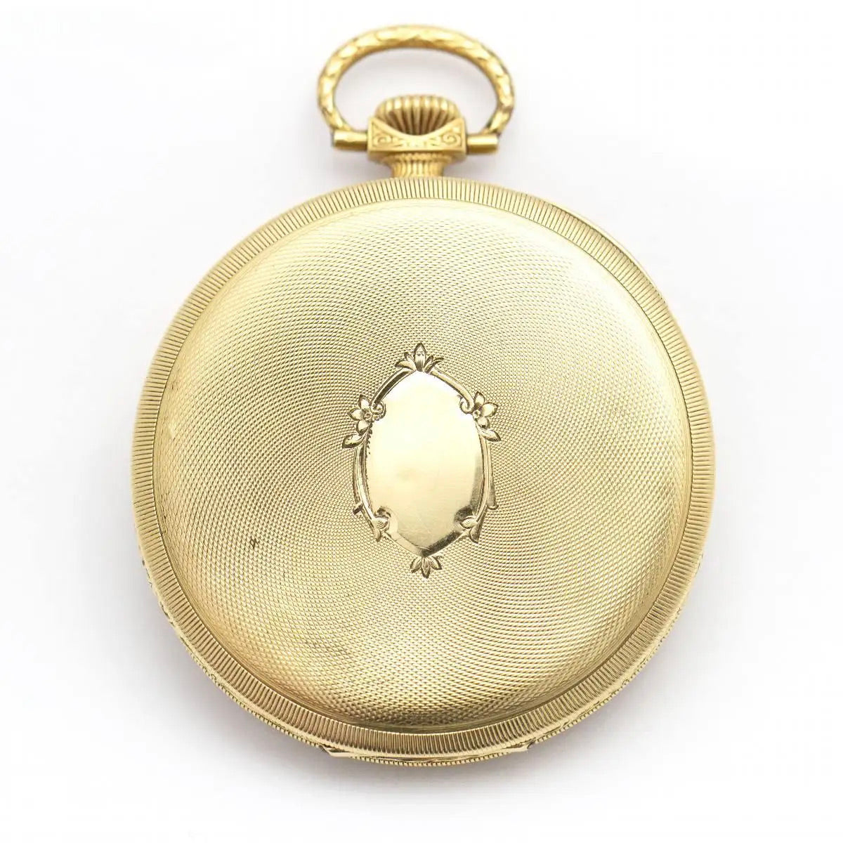 Reloj de Bolsillo Omega en Oro de 18 Quilates. Sabonette con Esfera de Esmalte