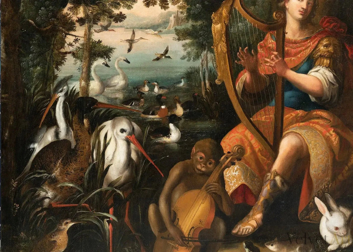 Pintura Flamenca Siglo XVII | “Orfeo y los Animales” | Círculo Jan Brueghel el Joven