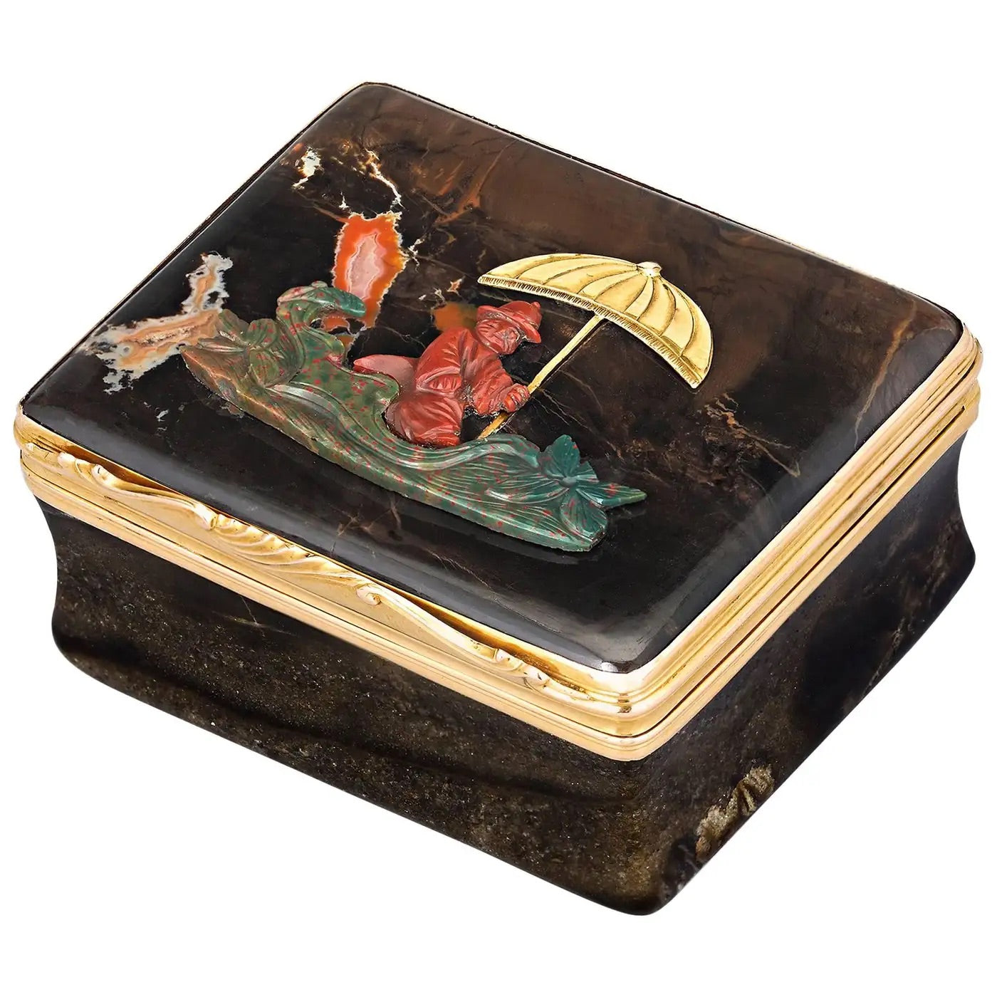 Caja de Rapé Chinoiserie Francesa 1850