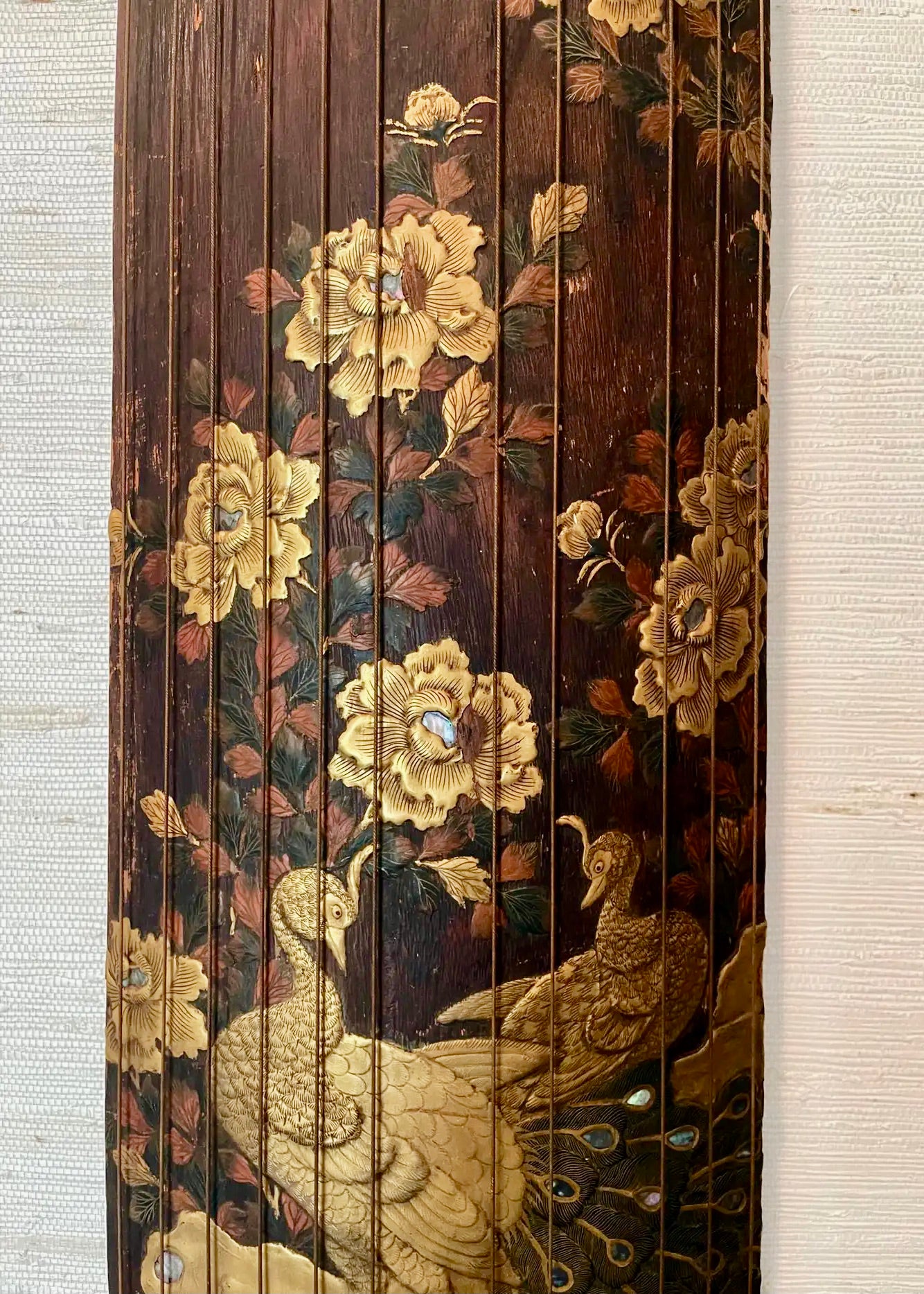 Koto Japonés del Periodo Meiji con Laca Maki-e