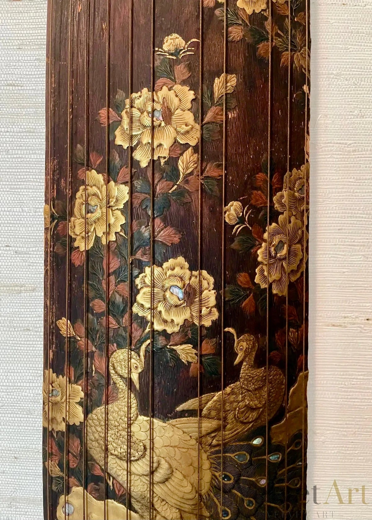 Koto Japonés del Periodo Meiji con Laca Maki-e