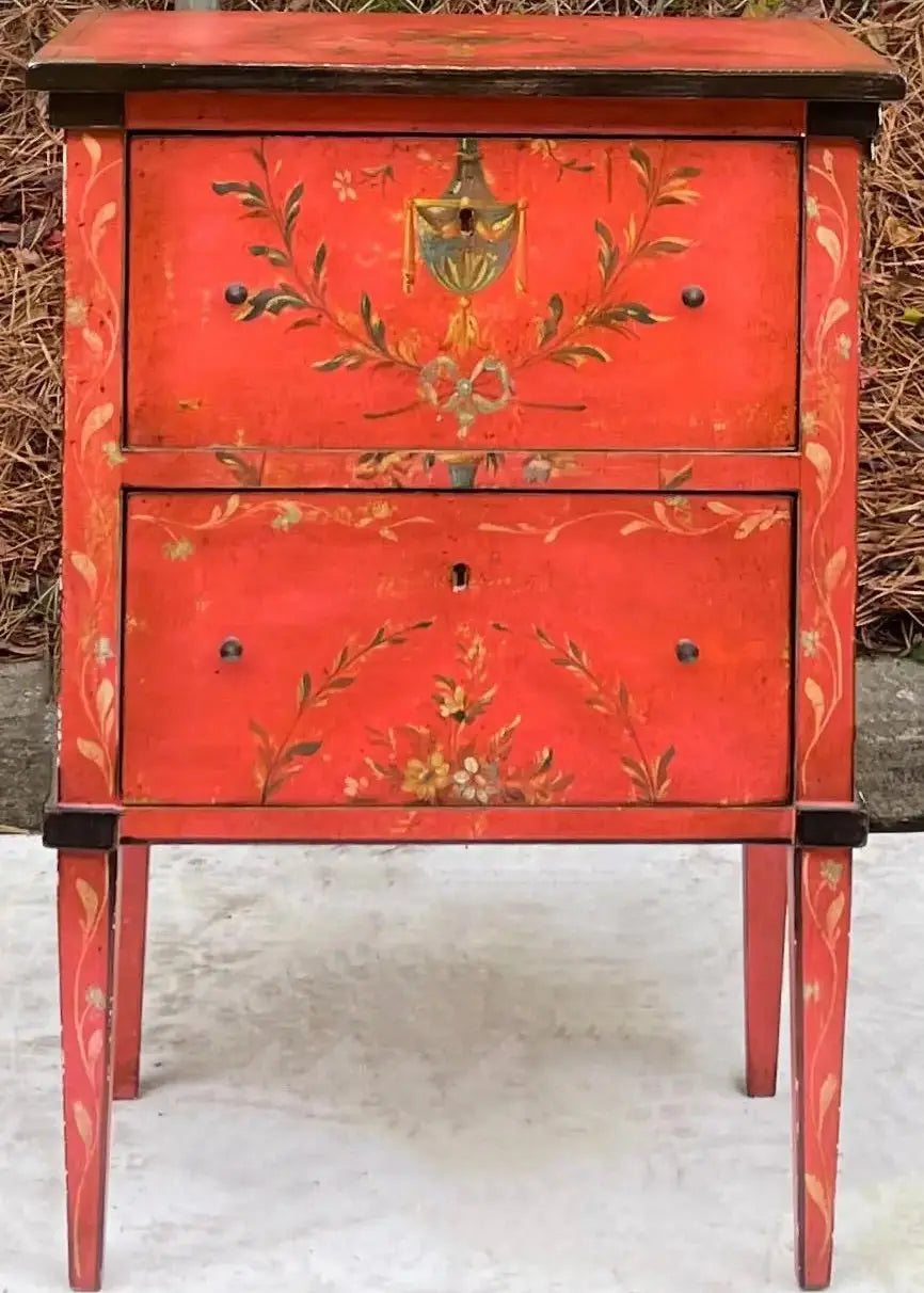 Mesa Auxiliar Pintada a Mano | Estilo Neoclásico | Italia | Siglo XX