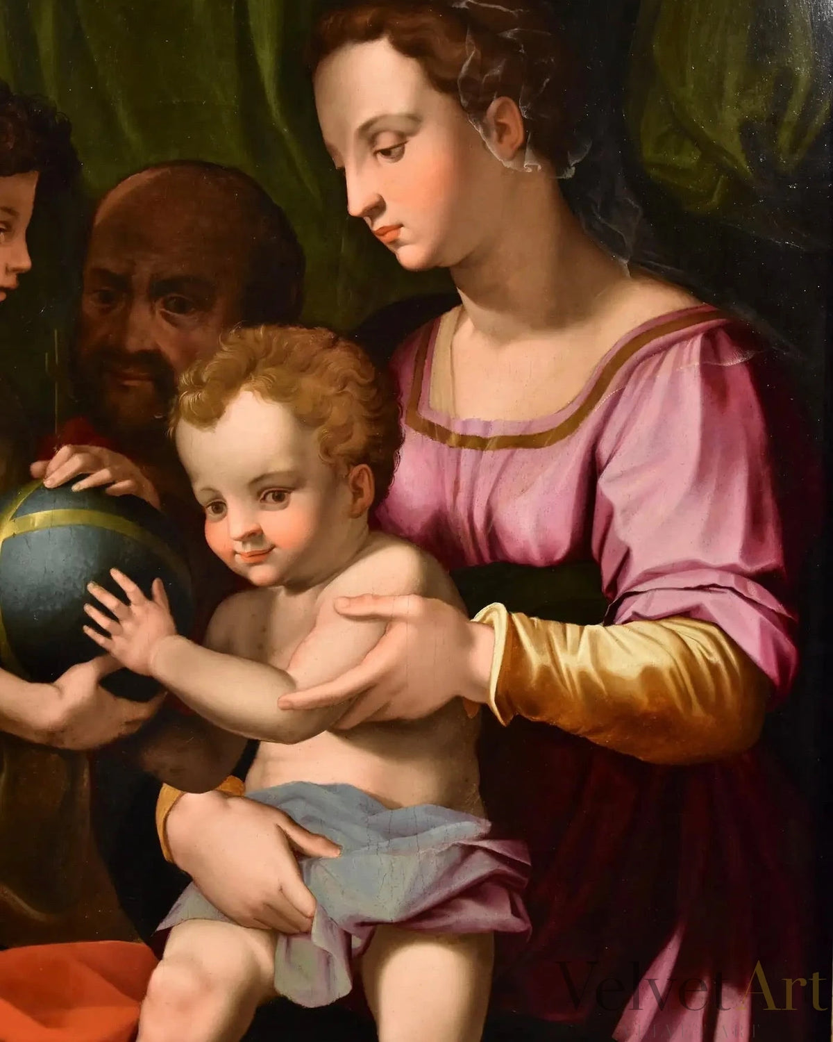 Círculo de Bronzino | " La Sagrada Familia con San Juanito" | Siglo XVI