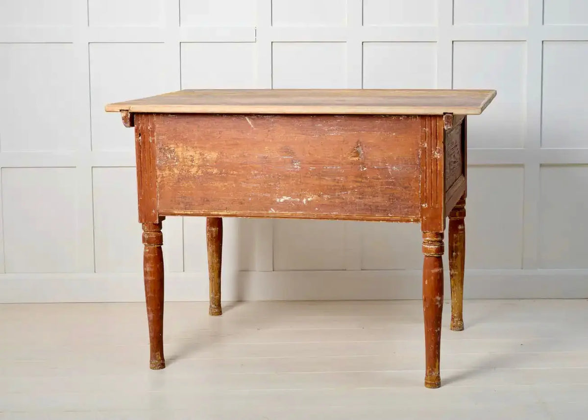 Mesa Rústica con Cajón | Suecia 1860