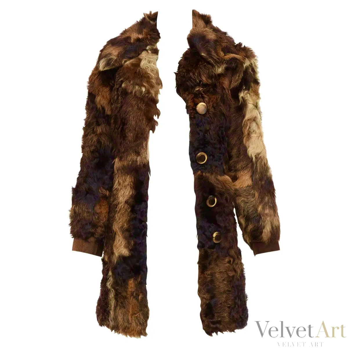 Abrigo de Piel Marrón Textura Mixta FRYLANE PARÍS Colección 2010