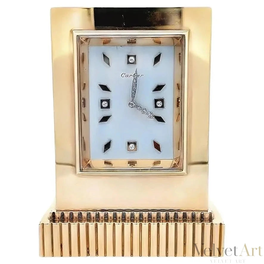 Reloj de Sobremesa de Oro, Cartier, Francia, 1940
