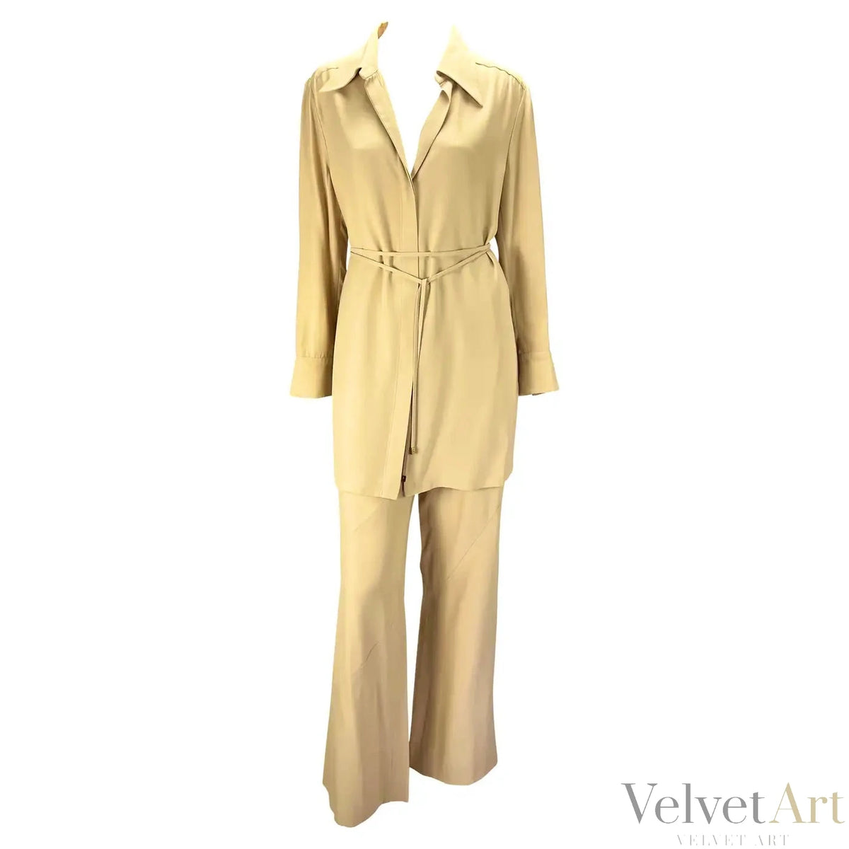 Gucci Conjunto Pantalón y Túnica Beige | Tom Ford Primavera/Verano 1997