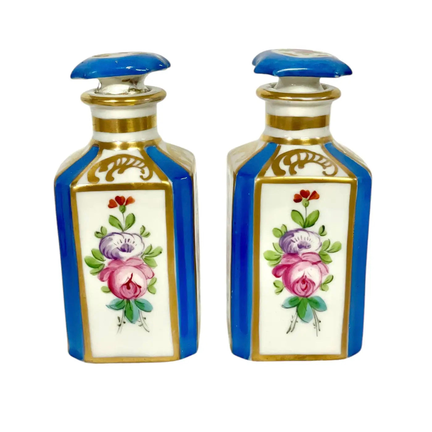 Frascos de Perfume | Porcelana Estilo Sevres | Francia Siglo XIX