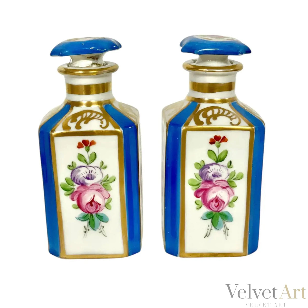 Frascos de Perfume, Porcelana Estilo Sevres, Francia Siglo XIX – vista 7 de 7