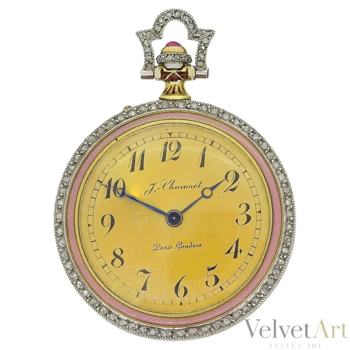Reloj de Bolsillo con Diamantes, Art Deco 1920, Chaumet