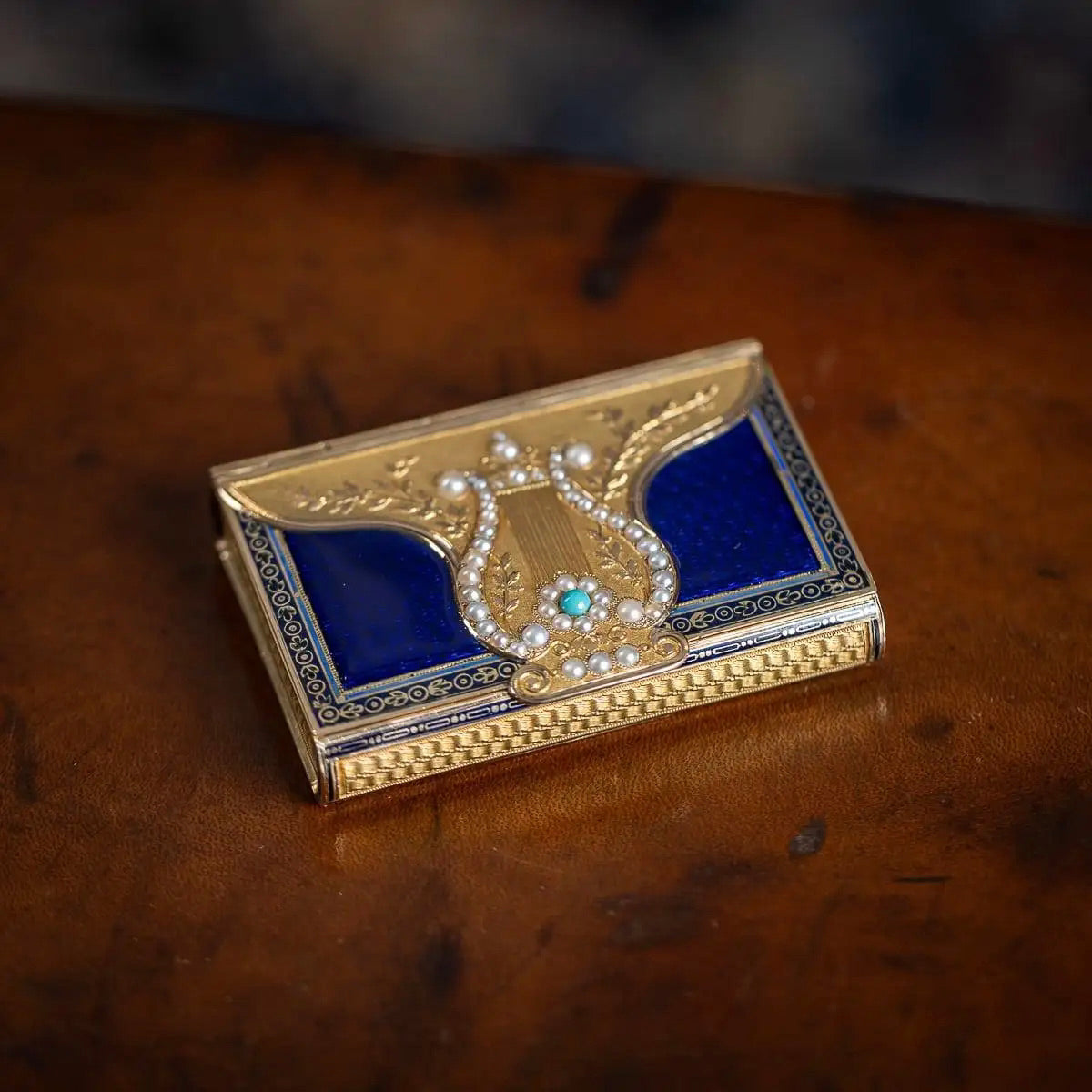Caja Musical Rémond de Oro, Perlas y Esmalte | Suiza, 1800