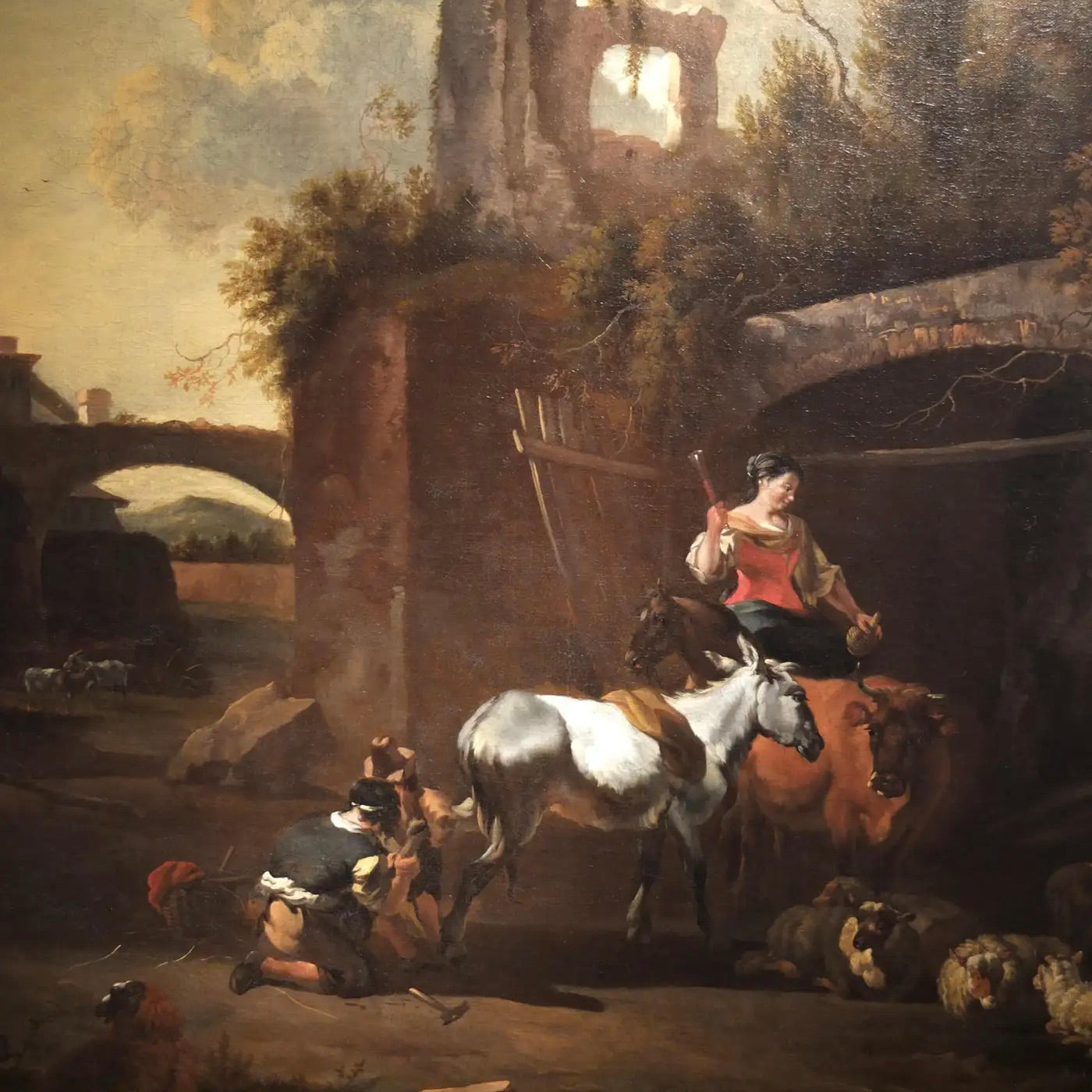 Jan Van Der Bent | “Paisaje Ideal con Bodegón Animal” | Pintura Barroca Holandesa, 1680