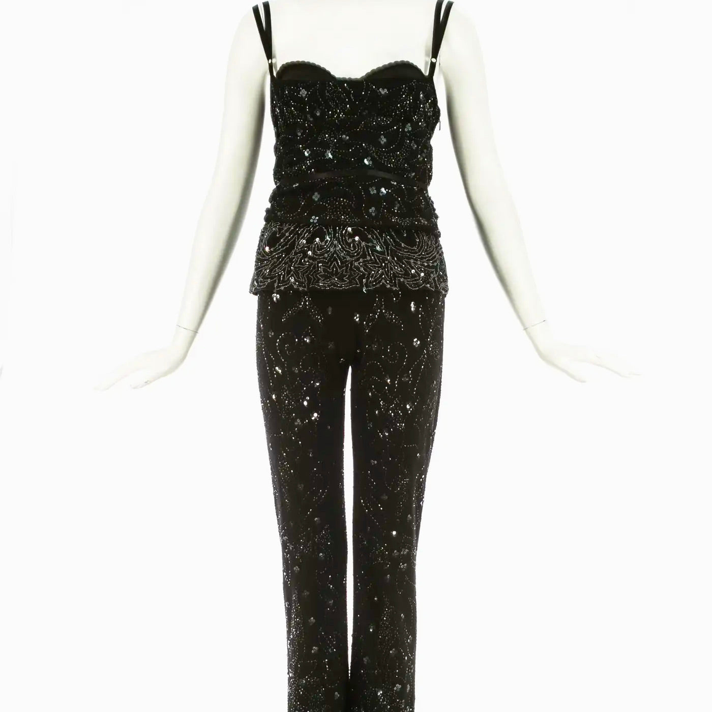 Dolce & Gabbana | Conjunto Negro Bordado | Año 1999
