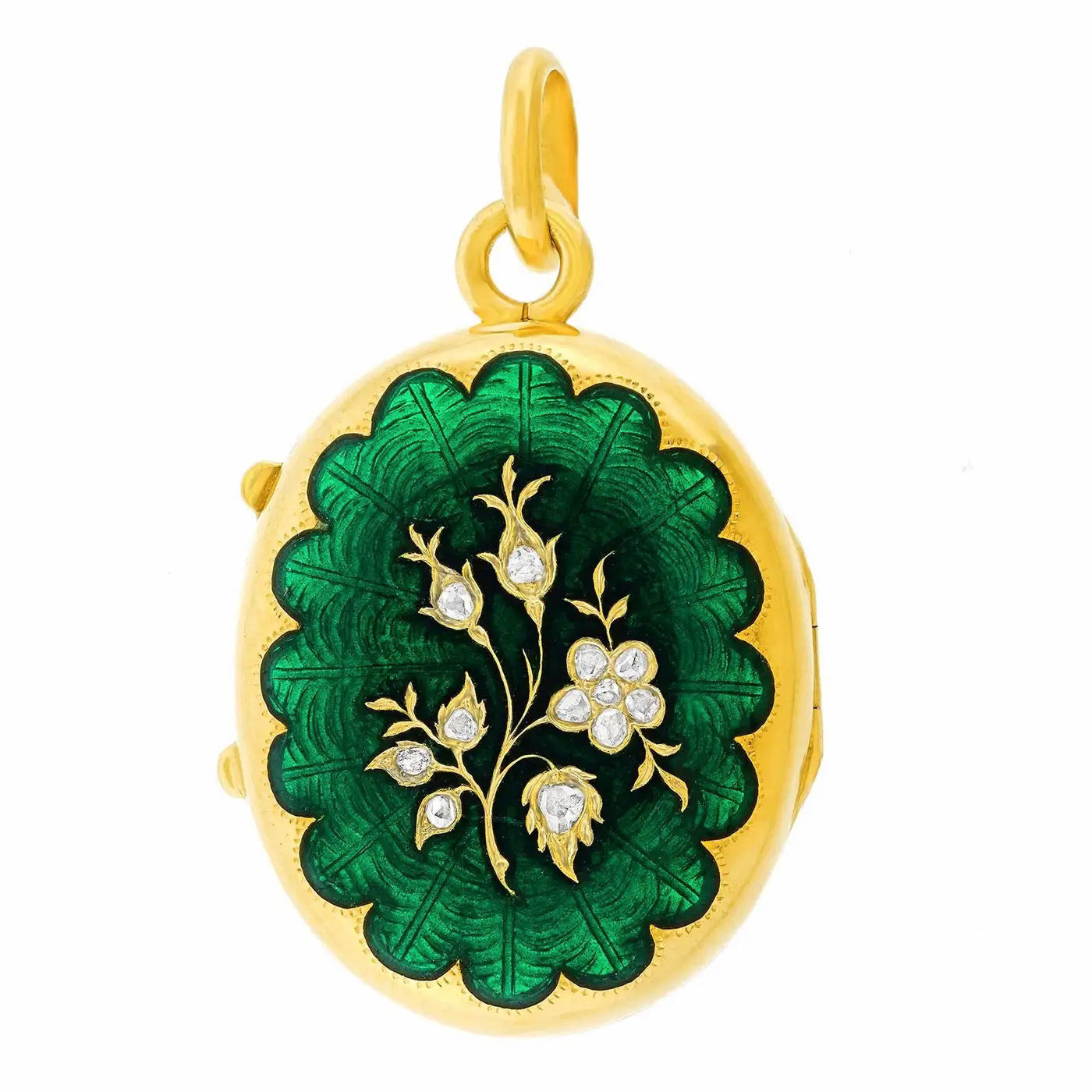Relicario Victoriano con Esmalte y Diamantes 1870