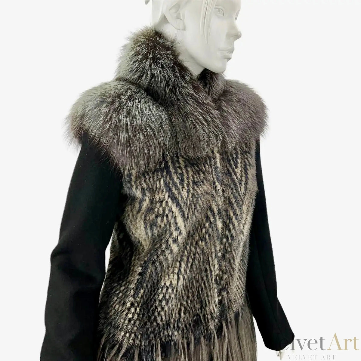Gucci, Abrigo de Piel, Seda y Lana de 2010, Talla 38 – vista 6 de 8