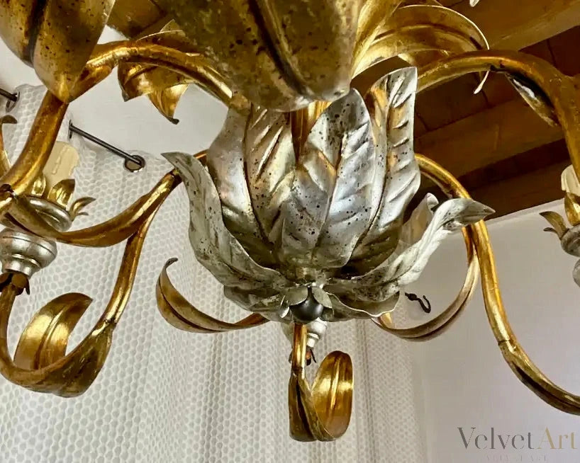Lámpara de Araña Francesa Estilo Maison Jansen