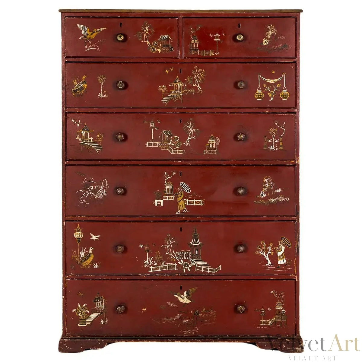 Cómoda de Pino Chinoiserie | Estilo Georgiano | Reino Unido, 1800