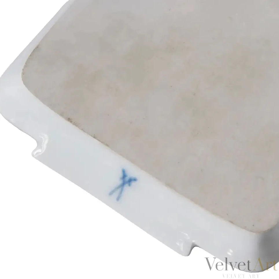 Bandeja de Porcelana Dorada Pintada a Mano, Meissen – vista 4 de 4