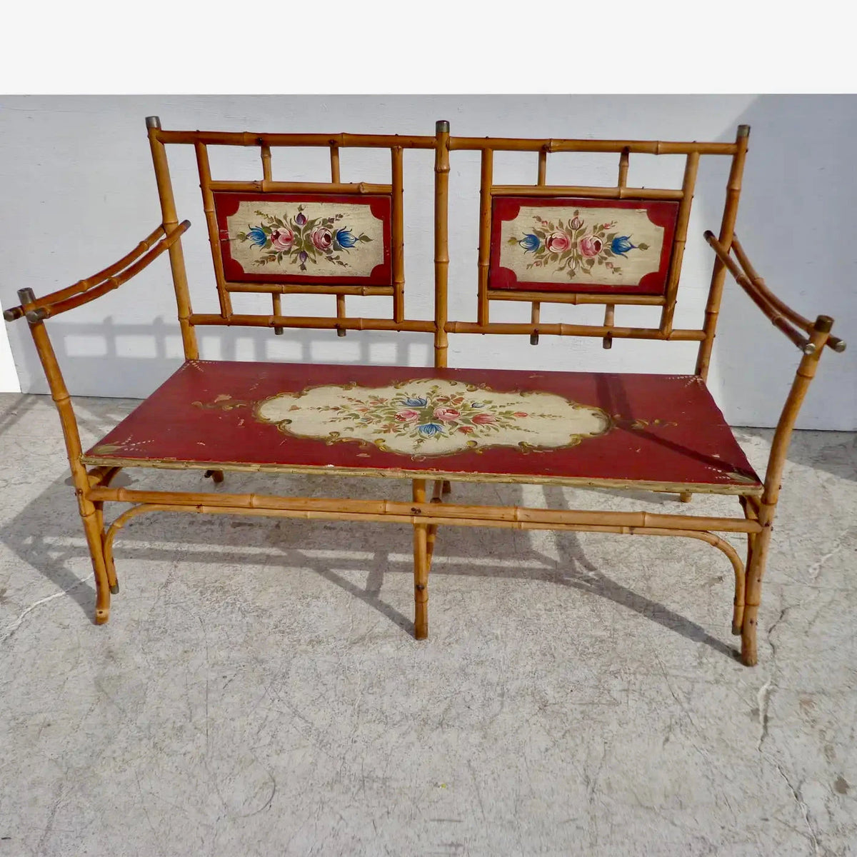 Sofá de Bambú Estilo Eastlake, Artesanía Norteamericana de Finales del Siglo XIX – vista 2 de 5