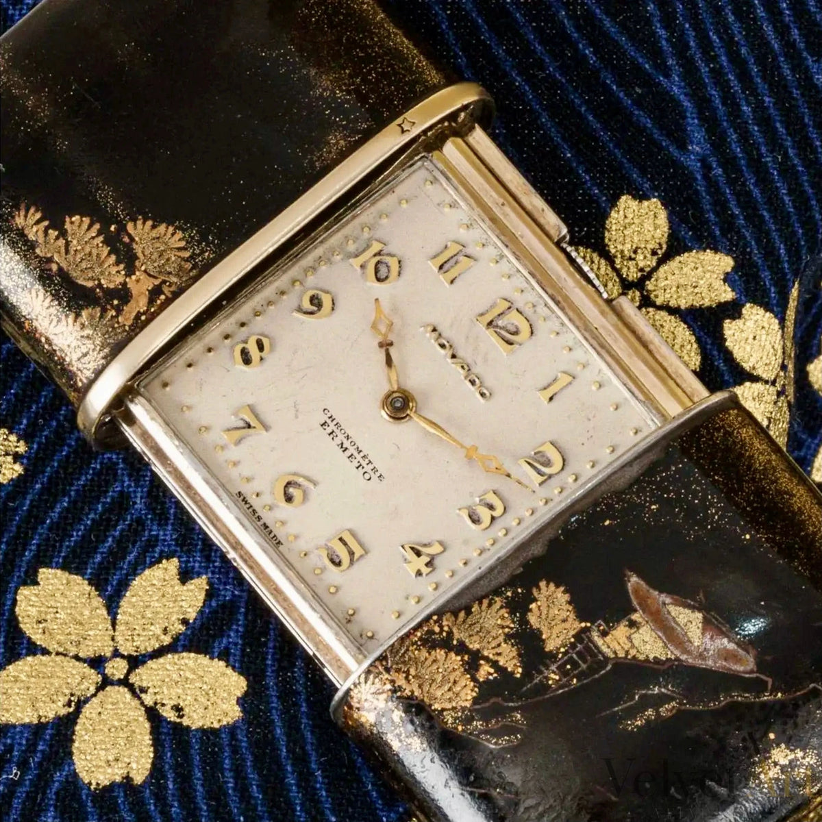 Raro Reloj Movado de Bolsillo | Maki-E Ermeto de Cuerda Manual C1929