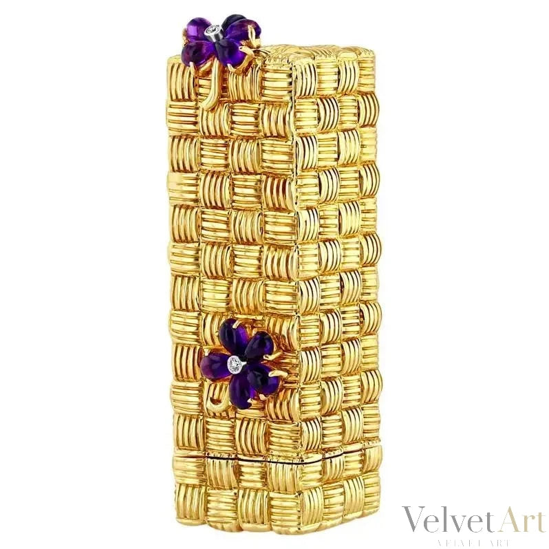 Veradura Porta-Barra de Labios de Oro Amarillo de 1940