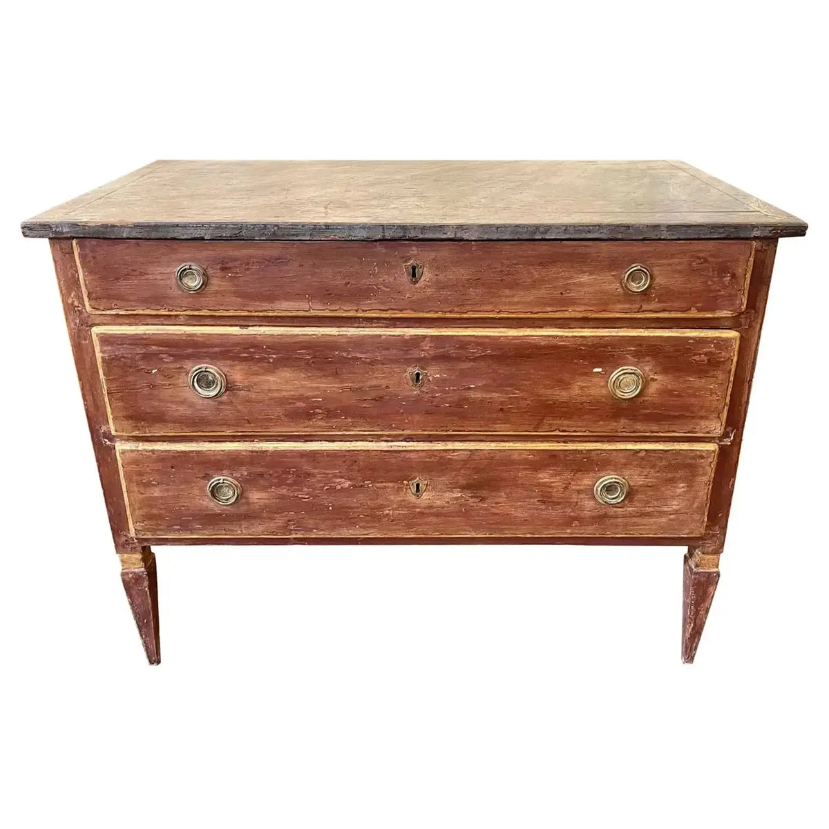 Cómoda italiana pintada de estilo neoclásico 1790