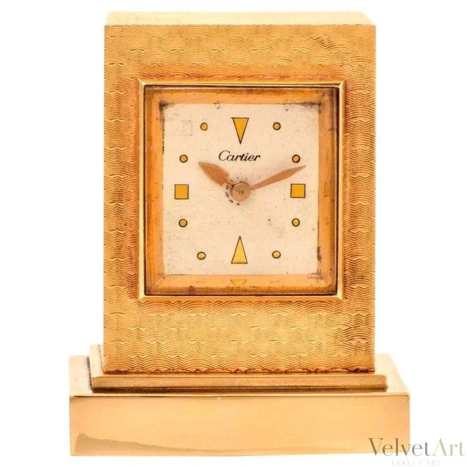 Reloj de Sobremesa de Oro, Cartier 1950