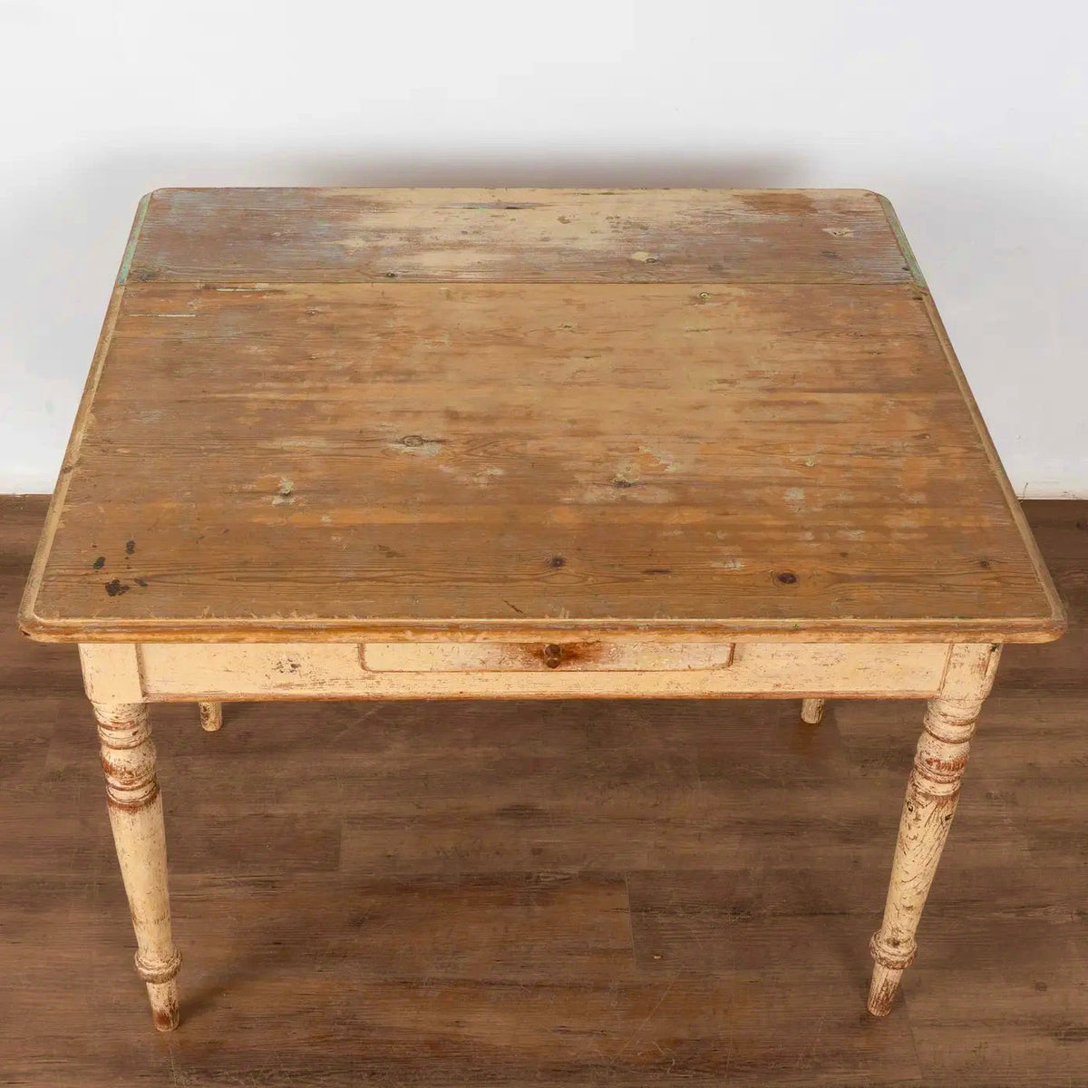 Mesa Sueca de Campo del Siglo XIX con Hoja Desplegable