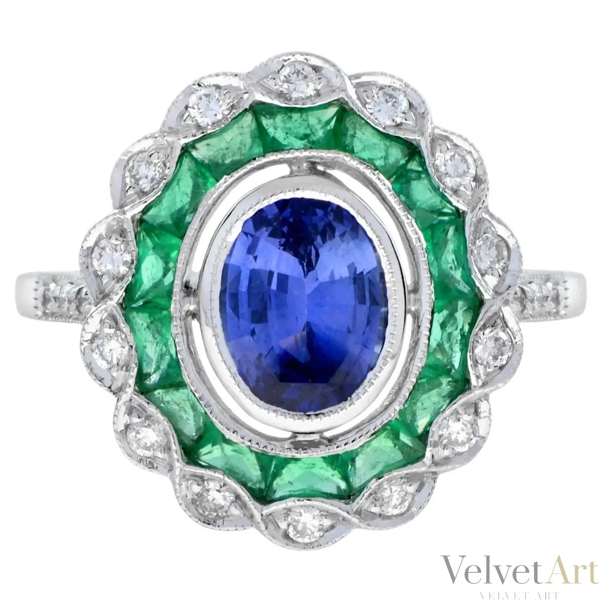 Anillo con Zafiro de Ceilán – vista 2 de 3