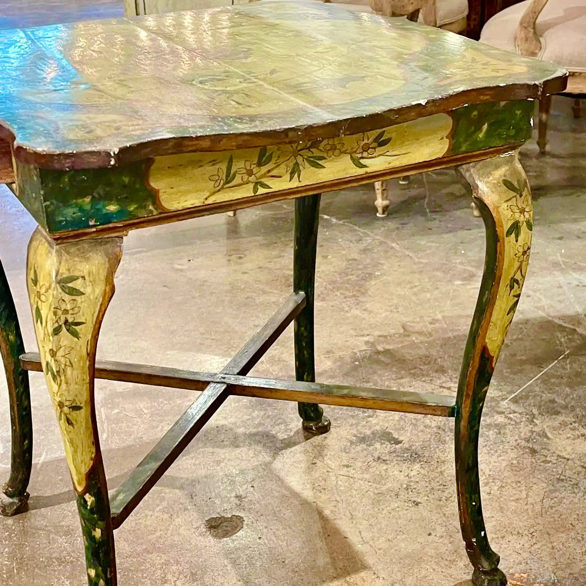 Mesa Pintada al Estilo Chinoiserie, Italia, 1880 – vista 3 de 5