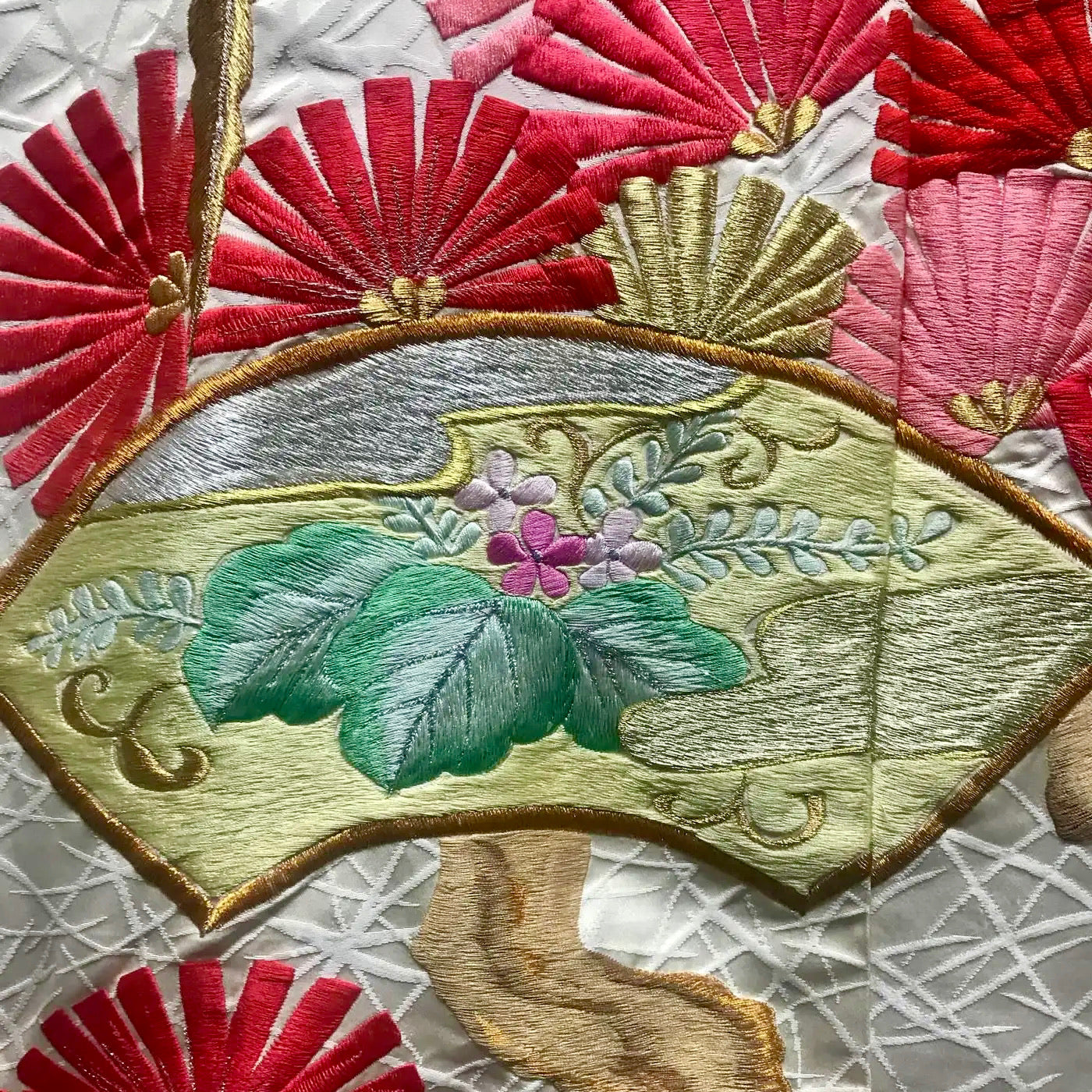 Kimono Japonés Ceremonial Estilo Art Deco 1930